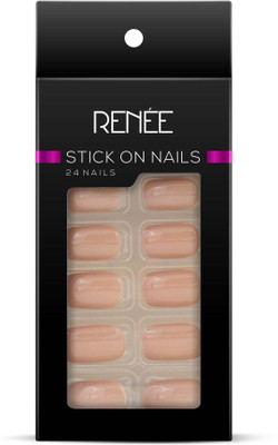 Renee Stick On Nails - BN 02 Beige(Pack of 24)