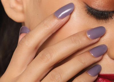 Lick - Press on Nails Artificial Nails and Fake Nails Set Oval Shape Lilac(Pack of 24)