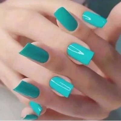 Emqueen Press on Nails - AR201 Sea Green(Pack of 24)