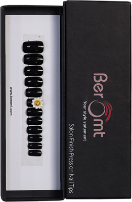 BEROMT CUTE CHARM FALSE NAILS - 23 BLACK(Pack of 12)