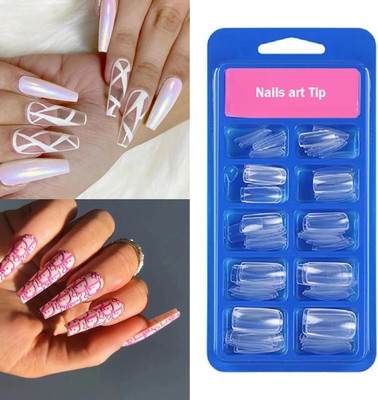 FELICECHIARA Nails 100pcs Press on Nails Transparent(Pack of 100)