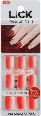 Lick - Press on Nails Afternoon Tea 02 Peach(Pack of 24)