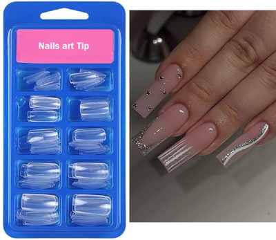 JANOST Beautiful Artificial Nails Pack Of 1 Transparent(Pack of 100)