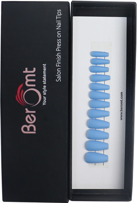 BEROMT PREMIUM MATTE NAILS 521 BLUE(Pack of 12)