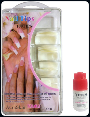 AuraSkin Imported Best Quality Acrylics Professional Shinning Transparent Color-new Transparent(Pack of 100)