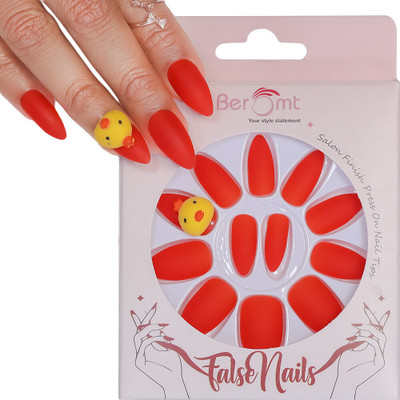BEROMT CUTE CHARM FALSE NAILS - 32 RED(Pack of 12)