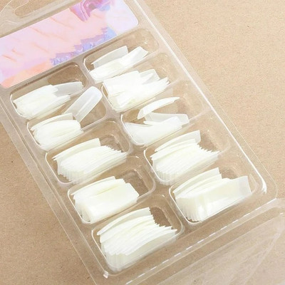 luzimaisa Fake Artificial Press on Nails 100 Pieces Reusable Nail Tips White(Pack of 100)