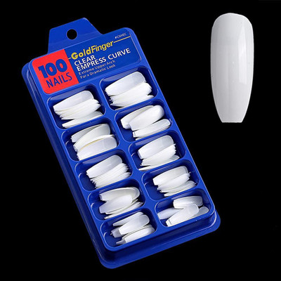 Prettify Artificial Reusable Nails Set With Glue( White(Pack of 10)