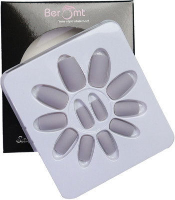 BEROMT PREMIUM MATTE NAILS 488 GREY(Pack of 12)