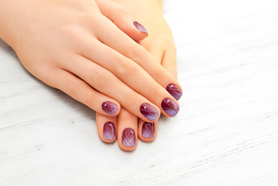kyiesh KYEISH Reusable Designer Pink Canva Printed Press on Nails Pink(Pack of 24)