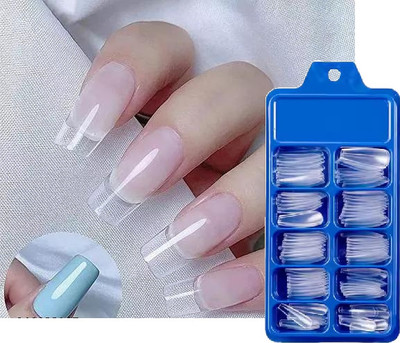 winry Professional artificial nails for womans and girls -100( pcs) TRANSPARENT(Pack of 100)
