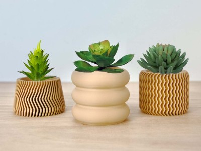 Garden Deco Three Artificial succulents table decor plants for home and office decoration Artificial Plant(13 cm, Green)