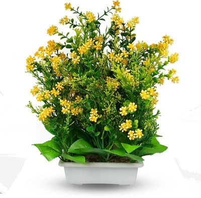 REIKI CRYSTAL PRODUCTS Artificial Plants With Pot-Home/Office Decor Bonsai Wild Artificial Plants Bonsai Wild Artificial Plant  with Pot(30 cm, Green, White)