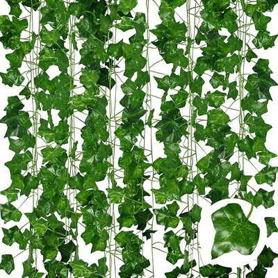 DODECROO Artificial Vines Plants Bail for Decoration, Main Door Wall,Office (8 Feet) Artificial Plant(10 cm, Green)