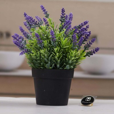 Kookee Artificial Flower Plant in Designer Pot standis Perfect for Home & Office Decor Artificial Plant  with Pot(22 cm, Black)