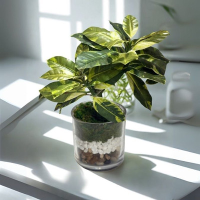 Siyara Creations Artificial Plants Bonsai Wild Artificial Plant with Pot Artificial Plant  with Pot(30 cm, Green)