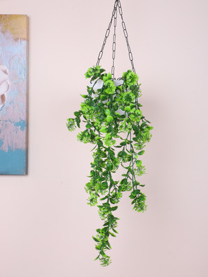 Home Bloom Artificial Eucalyptus Hanging Green Plants Creeper for Home, Wedding Décor Artificial Plant(70 cm, Green)