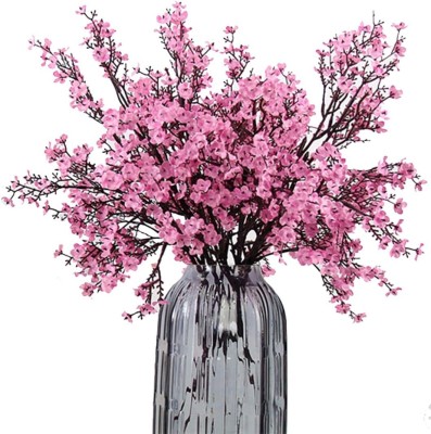 Dekorly Artificial Flowers Gypsophila Babys Breath Silk Plants Bouquets Real Touch Décor Pink Gladiolus, Wild Flower Artificial Flower(55 cm, Pack of 1, Flower Bunch)