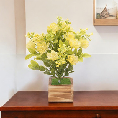 Yash Enterprises Yash Enterprises Yellow Wild Artificial Plant  with Pot(25 cm, Yellow)