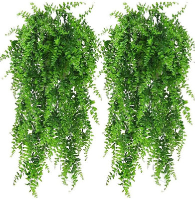 De Gardenia Artificial Vines Fake Greenery Garland Willow Leaves Faux Hanging Plants Artificial Plant(65 cm, Green)