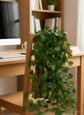 Siddhivinayak 8 Ft Set 2 Artificial Money Plant Vine,For|Home|Office|Wall|Garden| Decoration Artificial Plant(168 cm, Green)
