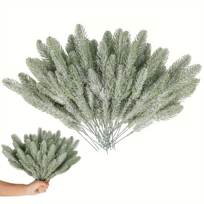 HASTHIP Christmas Tree Ornaments 30pcs 1024inch Snow Dusted Pine Branches for Garland Artificial Plant(26 cm, Green)