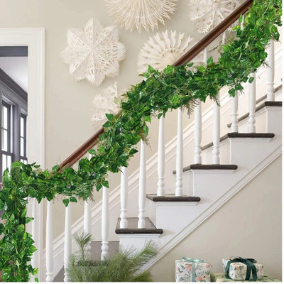 CGC 6ft Set of 4 Artificial Money Plant Vine,For|Home|Office|Garden|Decoration Artificial Plant(244 cm, Green)