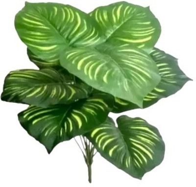 JASSI FLORA Artificial Philodendron Plant with 12 Long Leaves Without Pot| Artificial Plant(36 cm, Green)