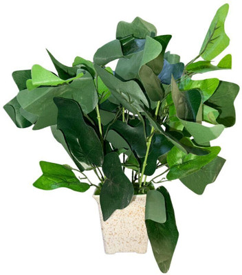 Laal Gulabi Artificial Hedera Helix Leaf Plant with Pot for Office Décor Artificial Plant  with Pot(16 cm, Green)