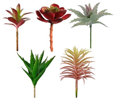 Garden Deco Artificial succulents table decor plants for home and office decoration, Artificial Plant(15 cm, Multicolor)