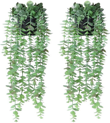De Gardenia Vines Fake Greenery Leaves Faux Hanging Plants Trailing Artificial Plant(65 cm, Green)