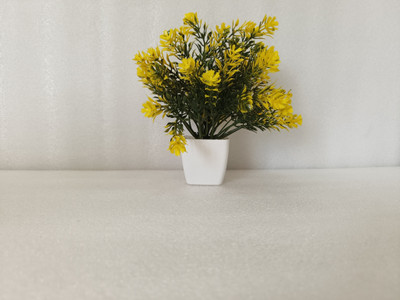 floweret Floweret Artificial Plant for Home and Office Decor 15 CM (Pink -Jasmine) Bonsai Artificial Plant  with Pot(15 cm, Yellow)