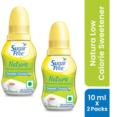 Sugar free Natura, Drops 10ml (Pack of 2) | 100% Safe| Scientifically Proven & Tested Sweetener(10 ml, Pack of 2)