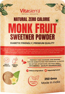 Vitasierra Monk Fruit Sweetner Organic - Zero Calorie Natural Sugar Alternative Sweetener(250 g)