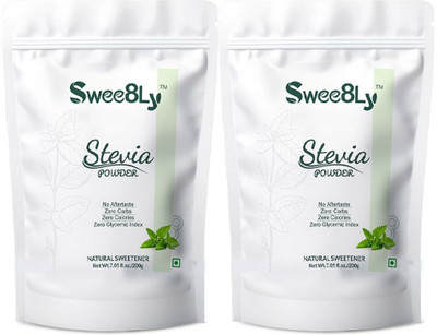 Swee8Ly Stevia White Powder | Taste like sugar Sweetener(400 g, Pack of 2)