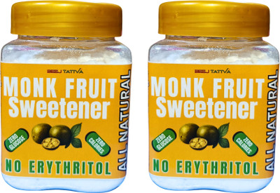 Beej Tattva Monk Fruit Extract | 2 × 100g Jars | Healthy Sugar Replacement Sweetener(200 g, Pack of 2)