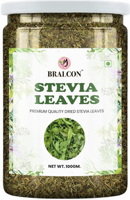 BRALCON Stevia Leaves, Natural Sweetener, Sugar Substitute, Zero Calorie, 100g Jar Sweetener(100 g)