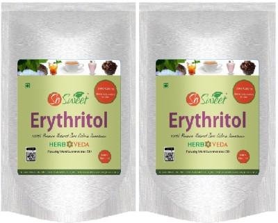 SO SWEET Erythritol Powder 2Kg Sugarfree For Diabetes Natural Sweetener(2000 g, Pack of 2)