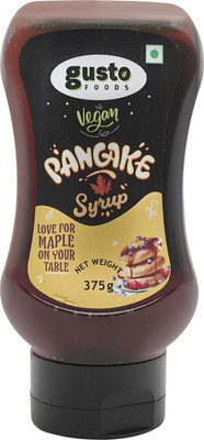 Gusto Foods Vegan Pancake Syrup with Maple flavour | Healthy and Nutritious Sweetener for Pancake, Yoghurt and Desserts Topping Sweetener(375 g)