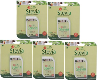 SO SWEET Stevia Tablets 200 Sugar Free Natural Zero Calorie Sweetener Sweetener(500 g, Pack of 5)