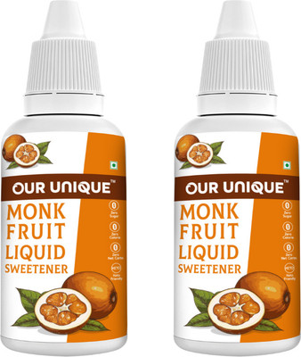OUR UNIQUE Monk fruit Liquid Drops – Natural Zero-Calorie Sugar Substitute Sweetener Sweetener(15 ml, Pack of 2)