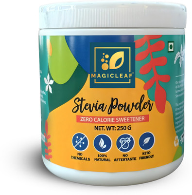 Magic Leaf Stevia Sugar Free Powder (250g Spout Pack, Sweetens 125 cups) I Natural Sweetener I For Diabetics & Weight Loss I Zero Calories Sweetener(250 g)