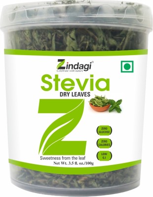 Zindagi Stevia Leaves 100 gm | Stevia Dry Leaves Extract | Keto Friendly| Sweetener(100 g)