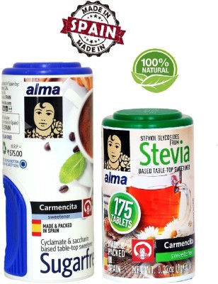 ALMA 175 Stevia Tablets 650 Sugar Free Tablets (Made In Spain) Natural Sweetener Sugarfree Sweetener(825 Tablets, Pack of 2)