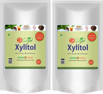 SO SWEET Xylitol 2Kg Sugarfree For Diabetes Natural Sweetener(2000 g, Pack of 2)