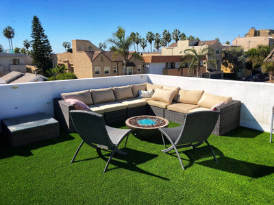 Enlite Green grass mat for balcony25MM2FTX10FT Artificial Turf Roll