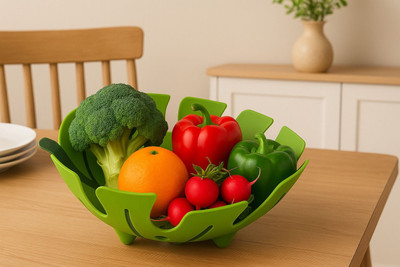 Klassy Finds Decorative Monstera Leaf Bowl Green Plastic Ashtray