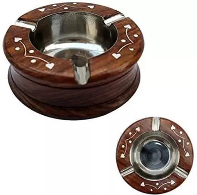 RAJDEEP COLLECTION Brown Wood Ashtray(Pack of 1)