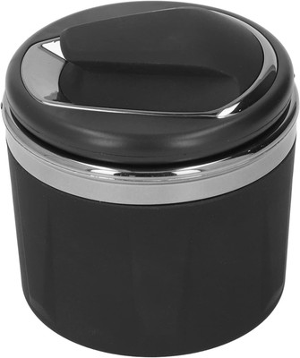 carempire Car Ashtray, Close Fit LED Light Car Ashtray Flame Retardant Black Ceramic Ashtray(Pack of 1)