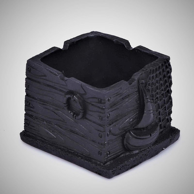 Inara Creation Boat Design Ashtray Black Polyresin Ashtray(Pack of 1)